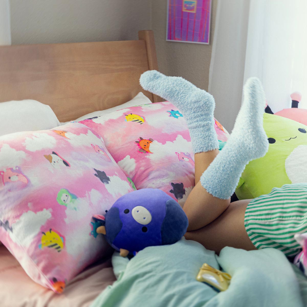 SquishPillow Bed Pillow and Pillowcase 2-Pack