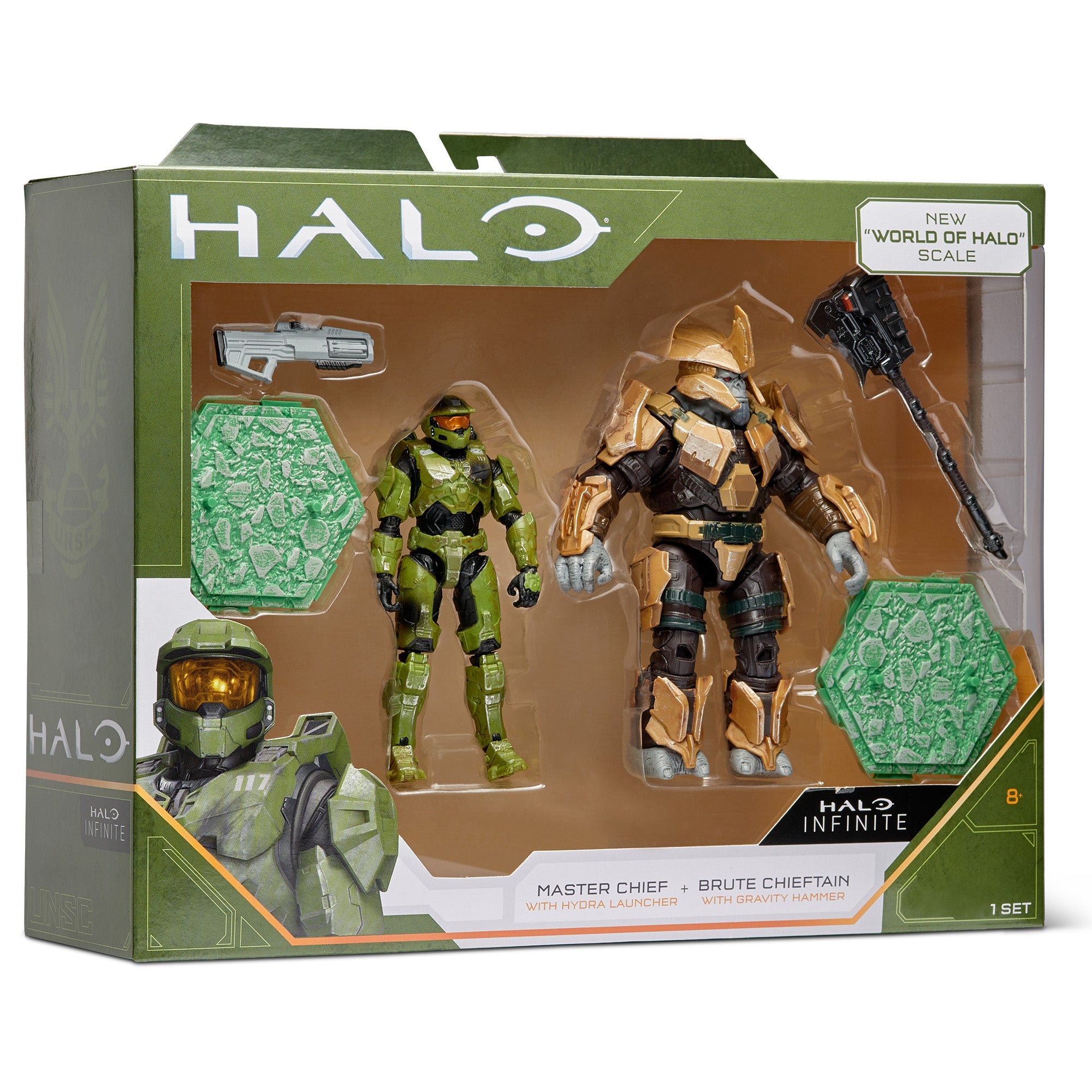 Halo Two Figure Pack - Master Chief vs. Brute Chieftain