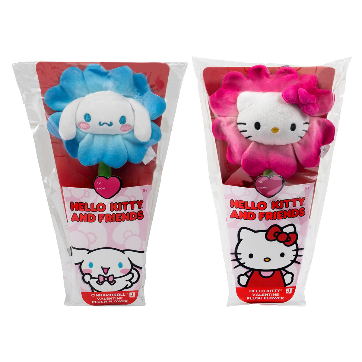 Hello Kitty and Friends 14-Inch Plush Flower 2-Pack - Hello Kitty & Cinnamoroll
