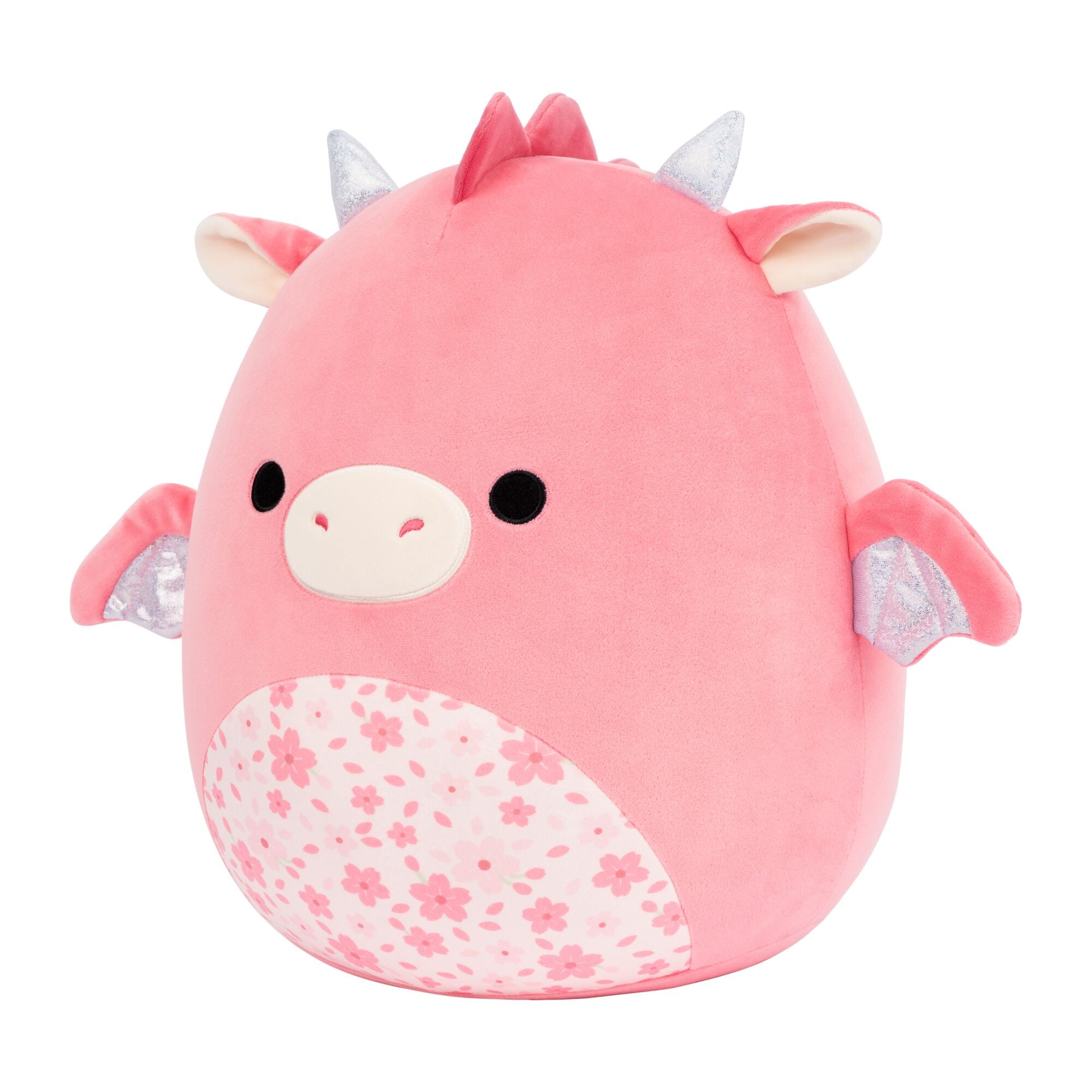 14-Inch Aegi the Pink Dragon with Sakura Print Belly