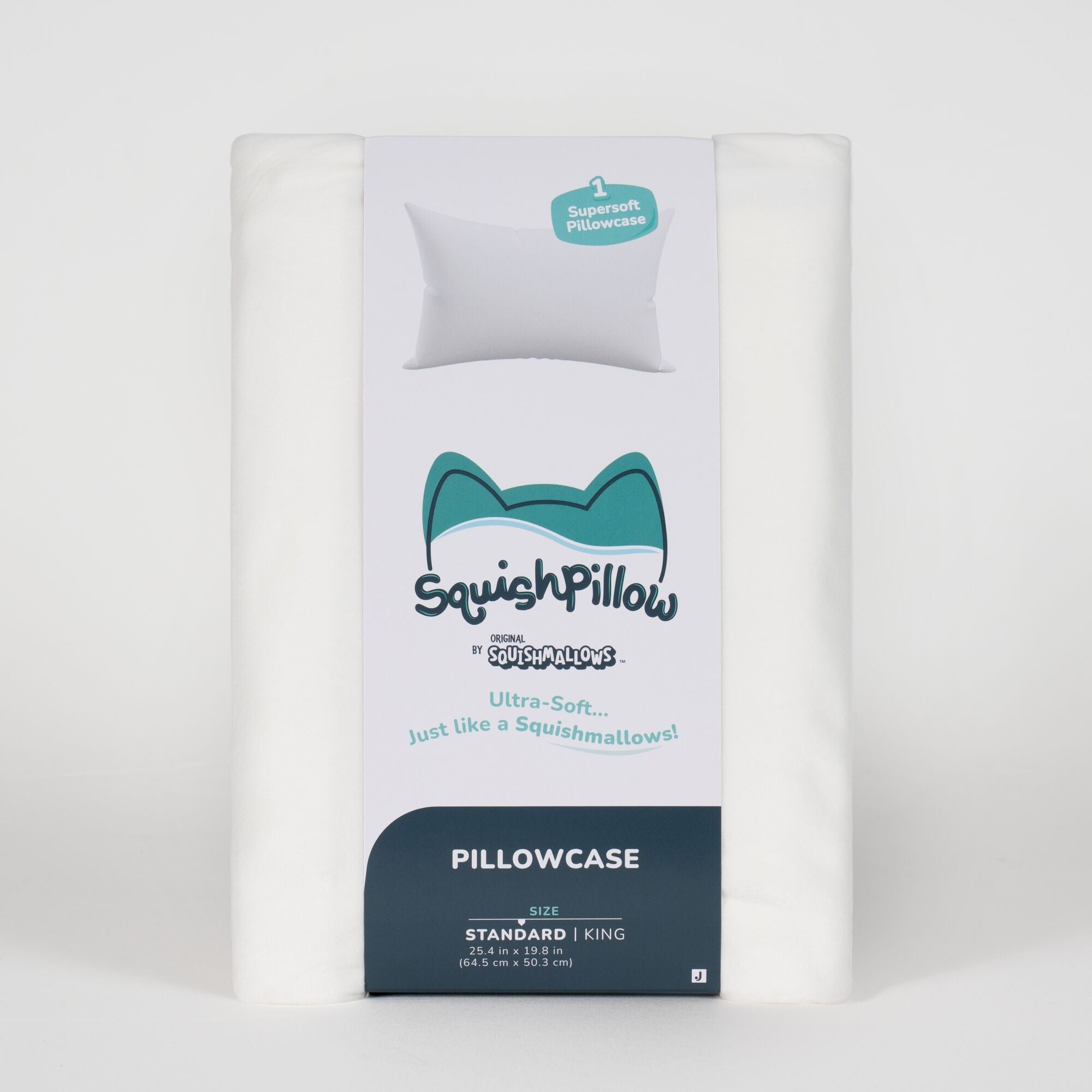 "Solid Slumber" White SquishPillow Pillowcase (Standard)