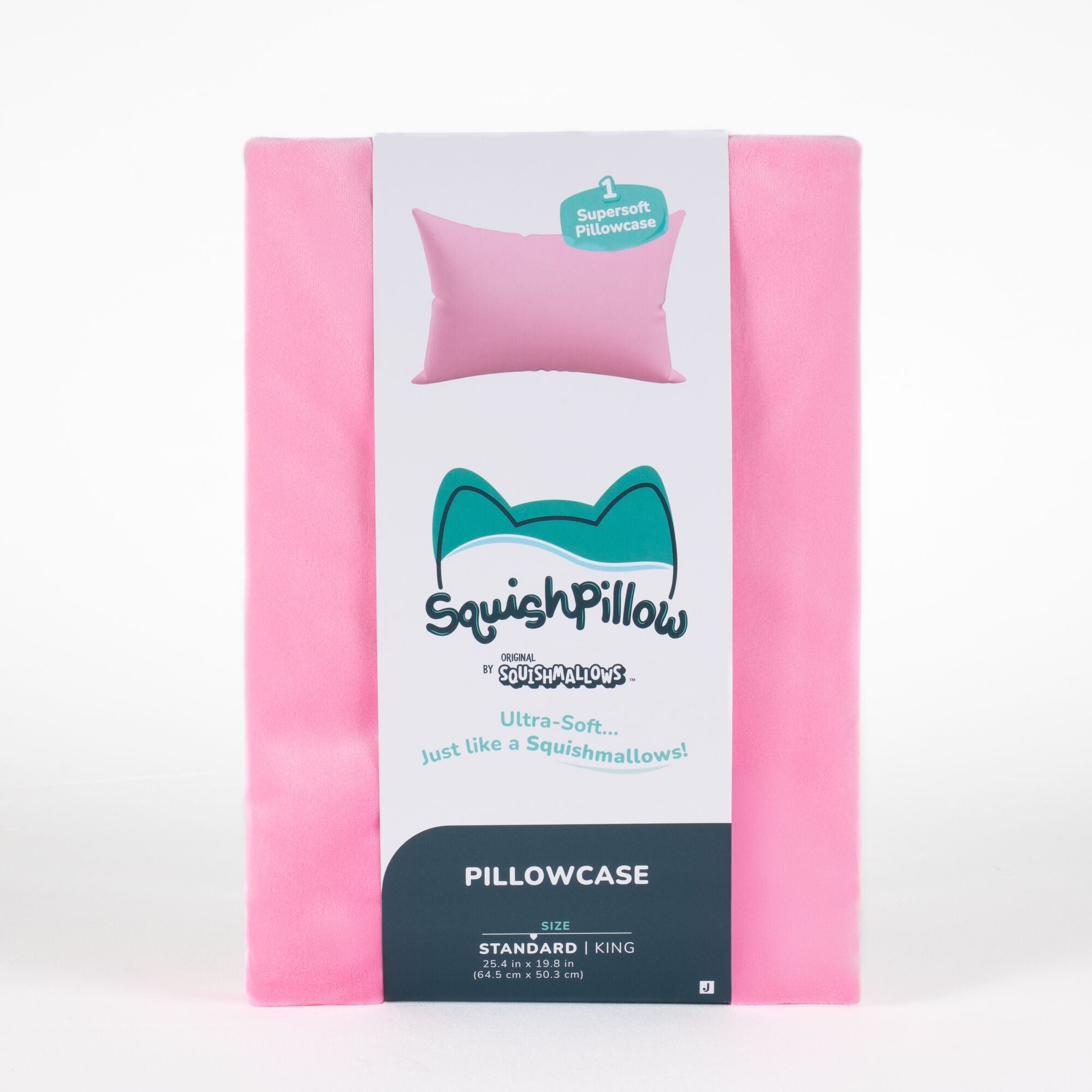 "Solid Slumber" Pink SquishPillow Pillowcase (Standard)