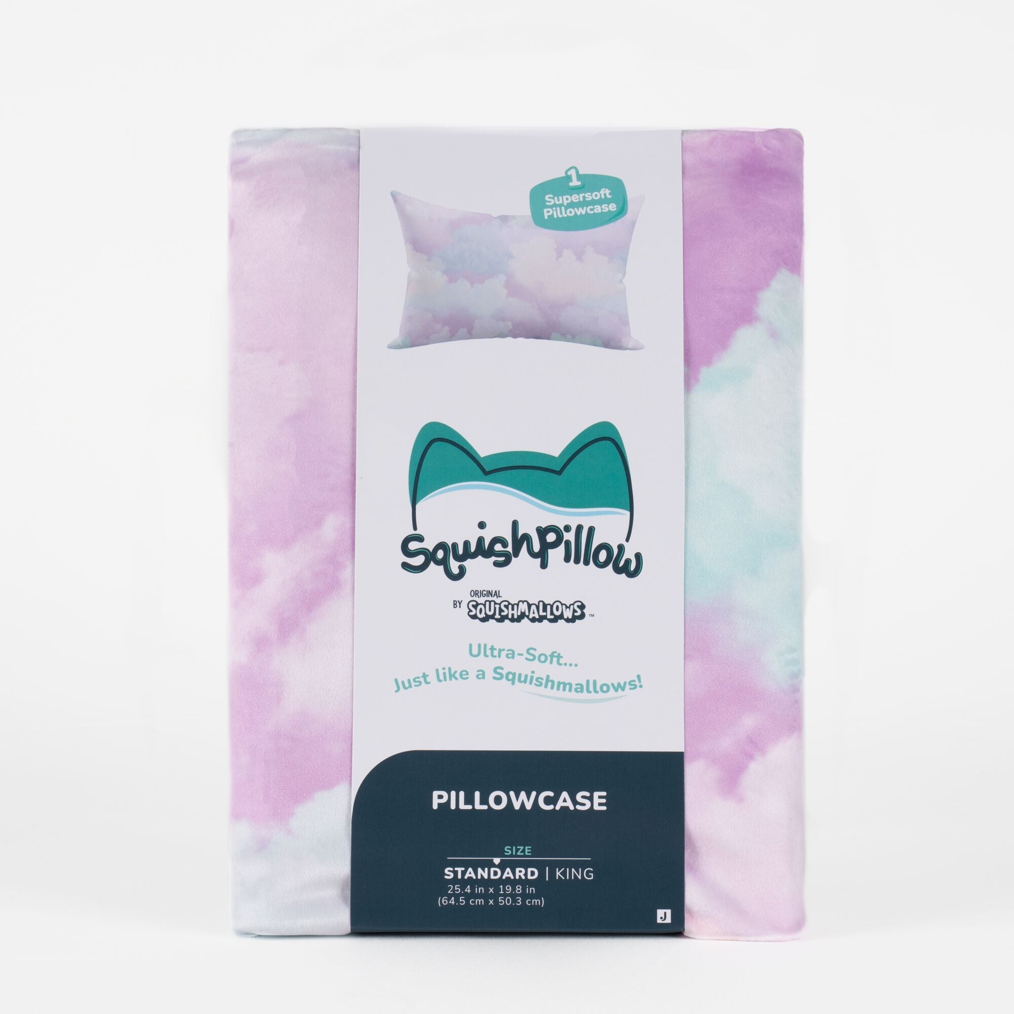 "Cotton Candy Skies" Purple SquishPillow Pillowcase (Standard)