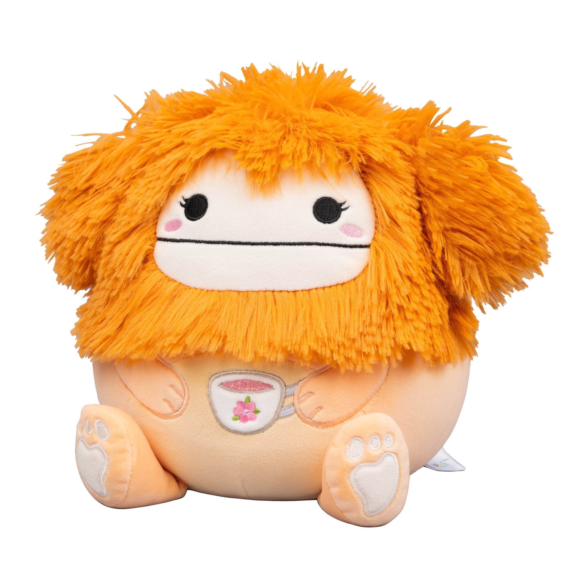 8-Inch Shasta the Peach Bigfoot Holding Teacup