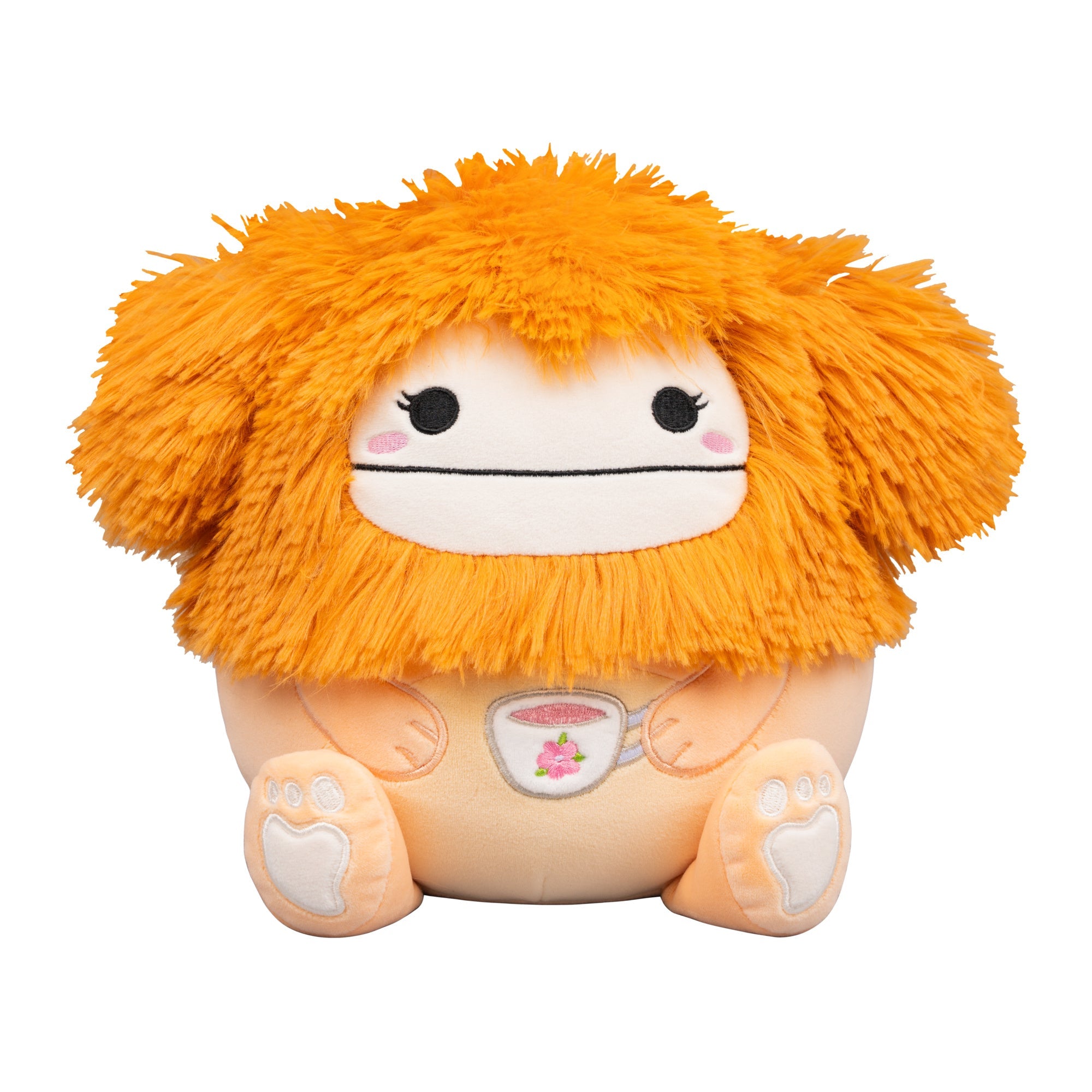 8-Inch Shasta the Peach Bigfoot Holding Teacup