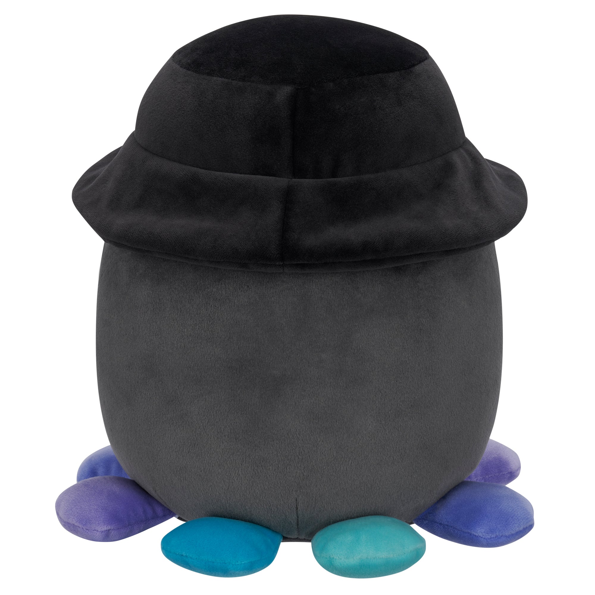 8-Inch Yoko the Charcoal Grey Octopus with Bucket Hat