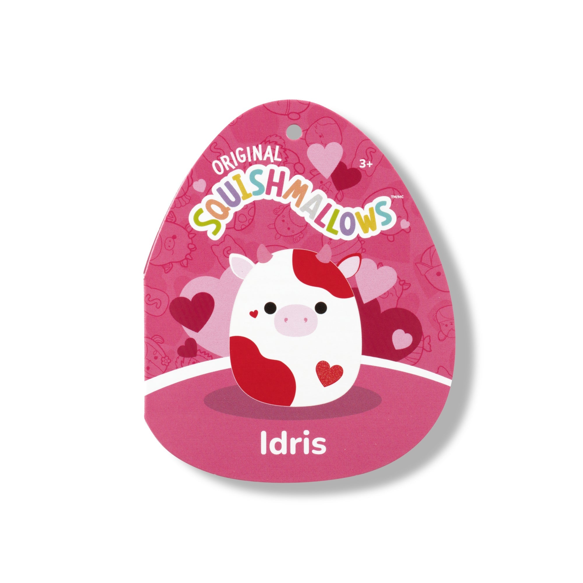 12-Inch Idris the Red and Off-White Cow