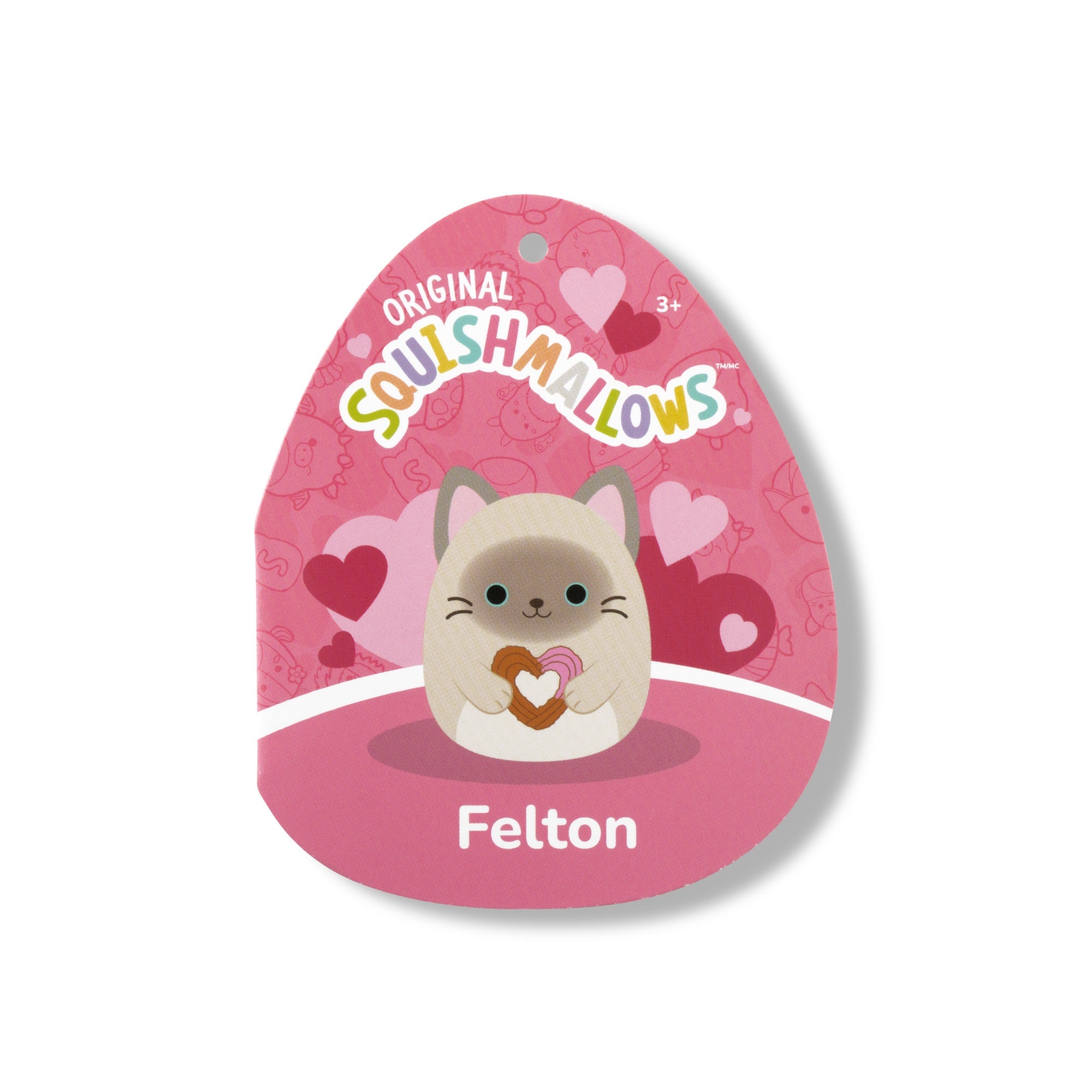12-Inch Felton the Siamese Cat Holding Heart Churro