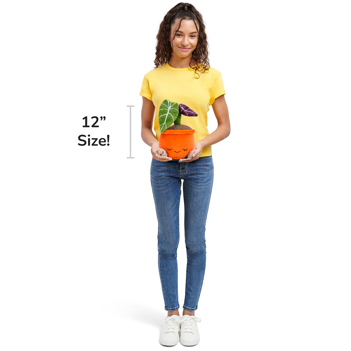 Greenhouse by Russ 12-Inch Black Velvet Alocasia Plant Plush