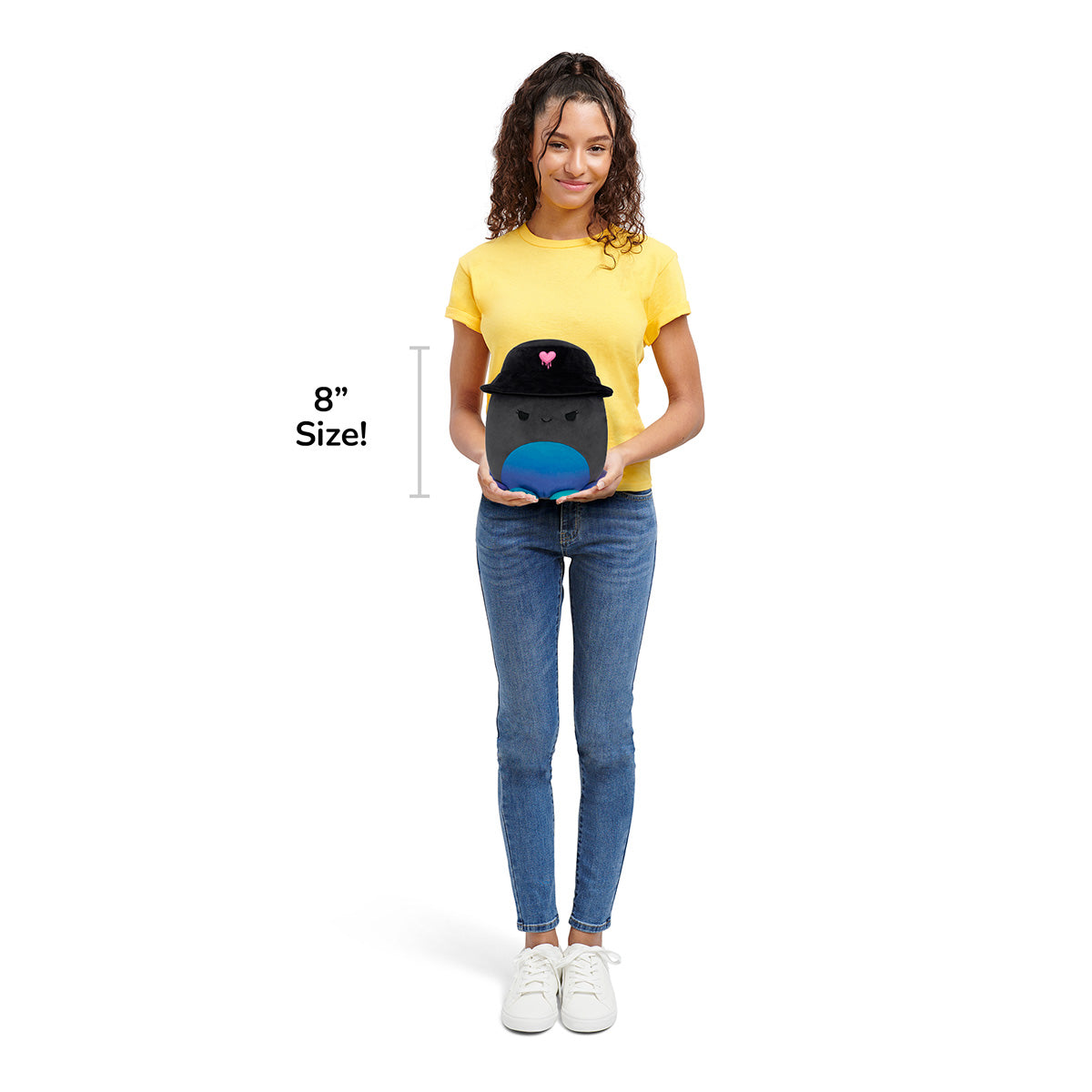 8-Inch Yoko the Charcoal Grey Octopus with Bucket Hat