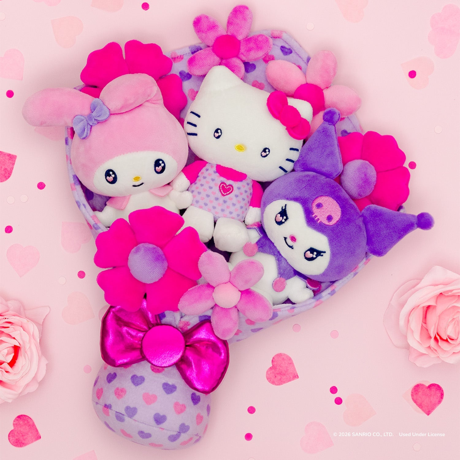 Hello Kitty and Friends  12-Inch Plush Special Valentine’s Bouquet