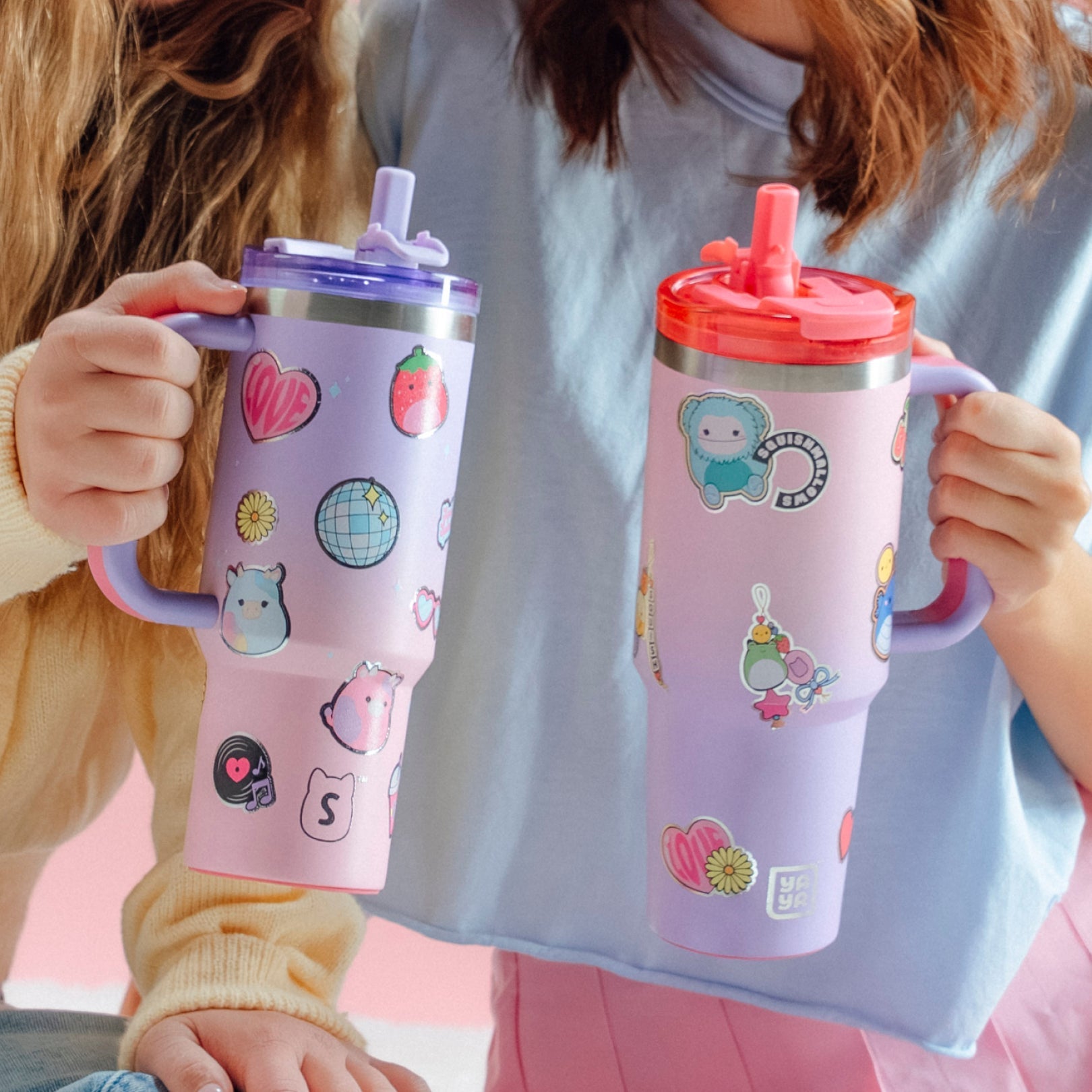 Squishmallows Sticker Bomb Tumbler with Straw